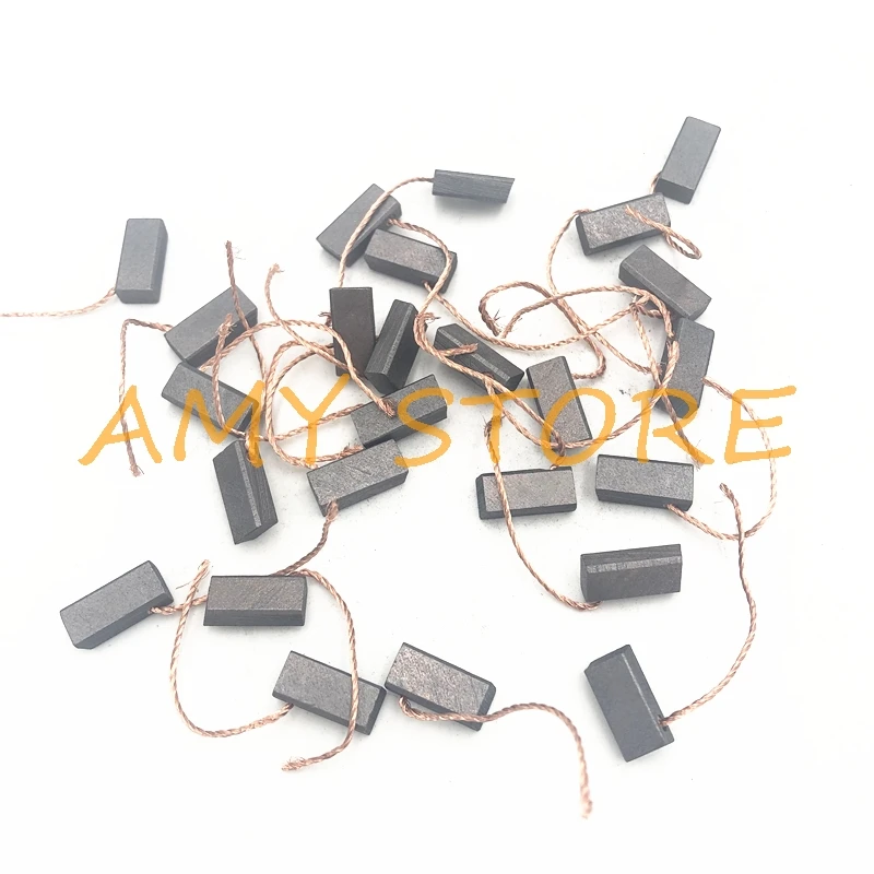 

100pcs Wire Leads 4x6x12/13-15mm Electric Generator Graphite Carbon Brushes Alternator Power Tool for Generic Electric Motor
