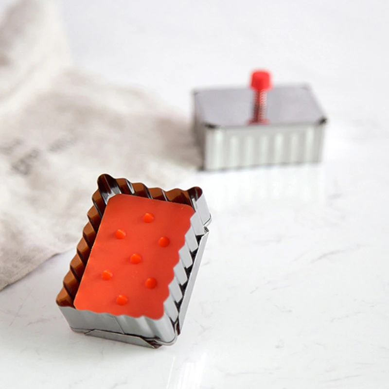 Diy квадратные резаки для печенья из нержавеющей стали помадка прессованные Инструменты для выпечки