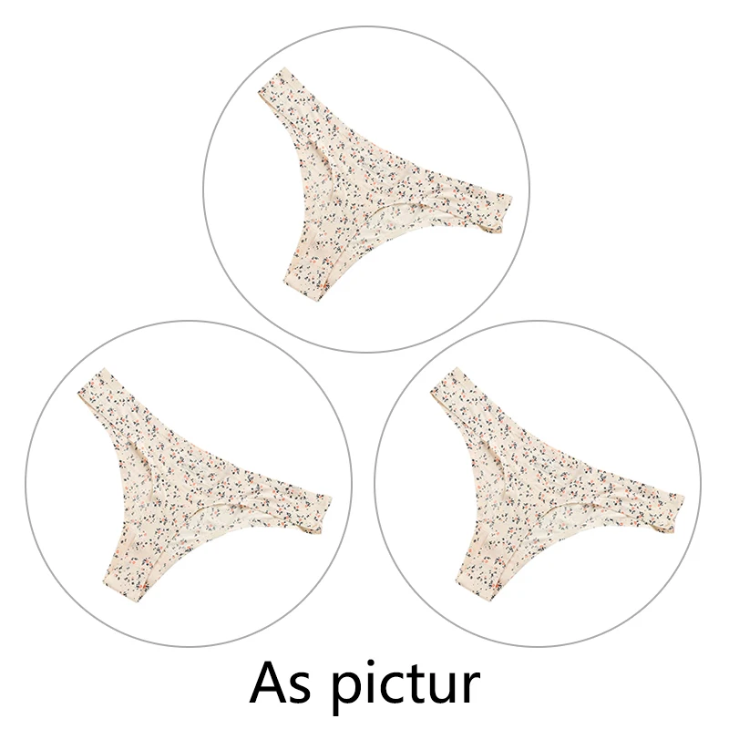 3 шт./партия Бесшовные прозрачные трусики сексуальные женские стринги и стринги ледяной шелк с низкой посадкой пикантное женское белье, леопардовый рисунок женские трусы-Танга нижнее белье - Цвет: As pictur-25