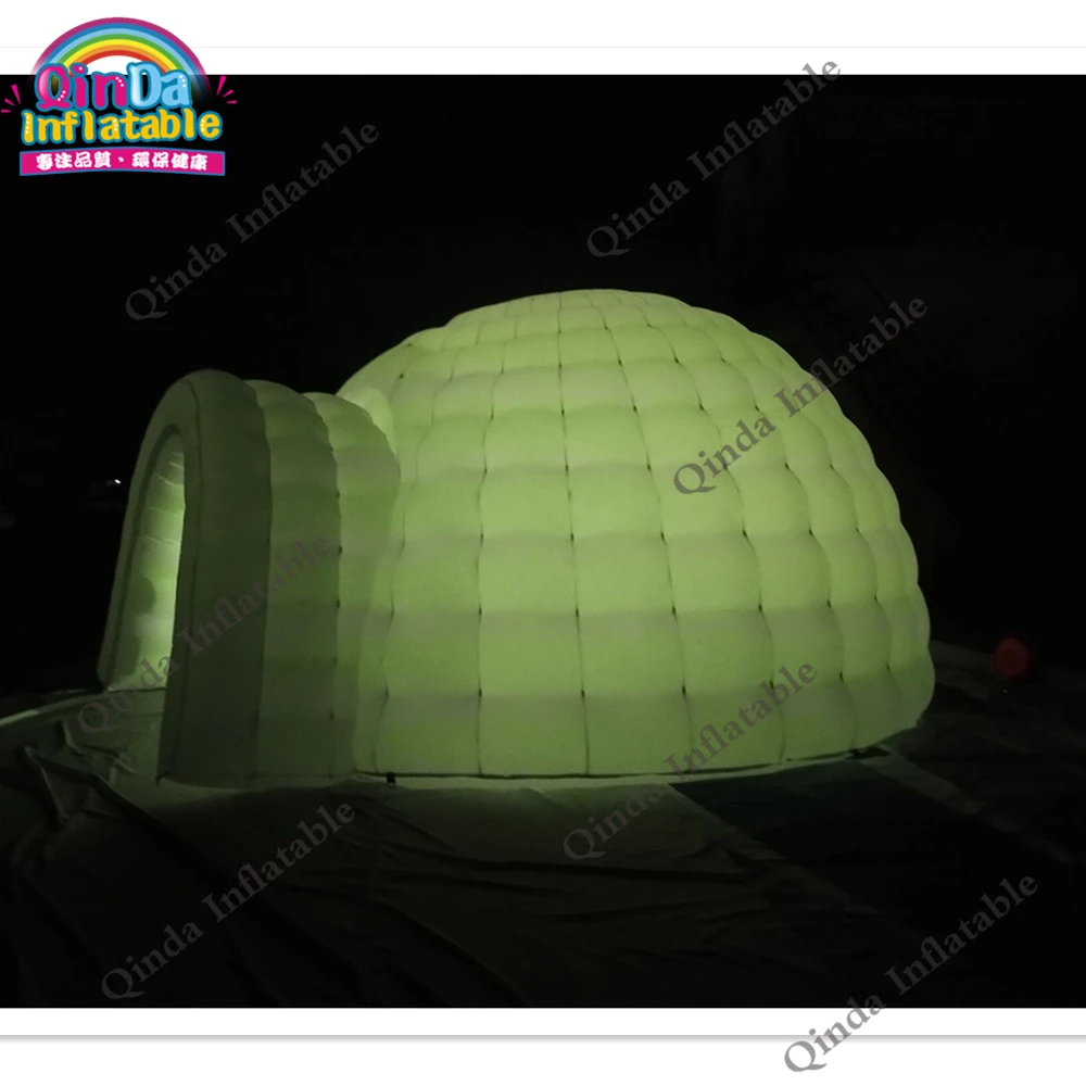 Free Shipping Customized Size Inflatable Igloo Party Tent, Lighting Inflatable Dome Tent For Outdoor Advertising 5
