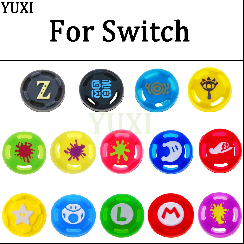 

YUXI 2pcs for Switch Joy-con Controller Silicone Analog Cap Thumb Stick Grips Caps replacement for NS Joy Con Joystick Cap