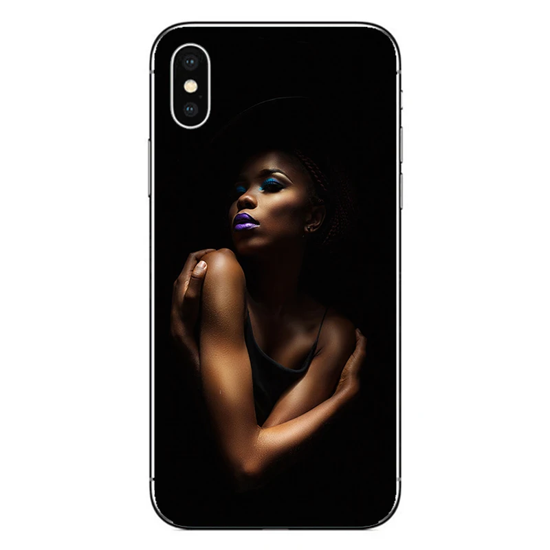 2bunz Melanin Poppin Aba Мягкий силиконовый чехол для iPhone X XR XS Max 6 6s 7 8 Plus 5s модный Африканский женский черный чехол для девочки - Цвет: case 9