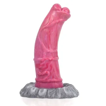 2021 Latest Gory Raw Meat Color Giant Horse Dildo Glans Erotic Masturbator Sex Toy For Women Anal Butt Plug With Suction Cup 3