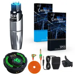 DragonHawk Tattoo Makeup Machine Kit Motor Rotary Pen Power With MAST Needles Tattoo Set Supplies