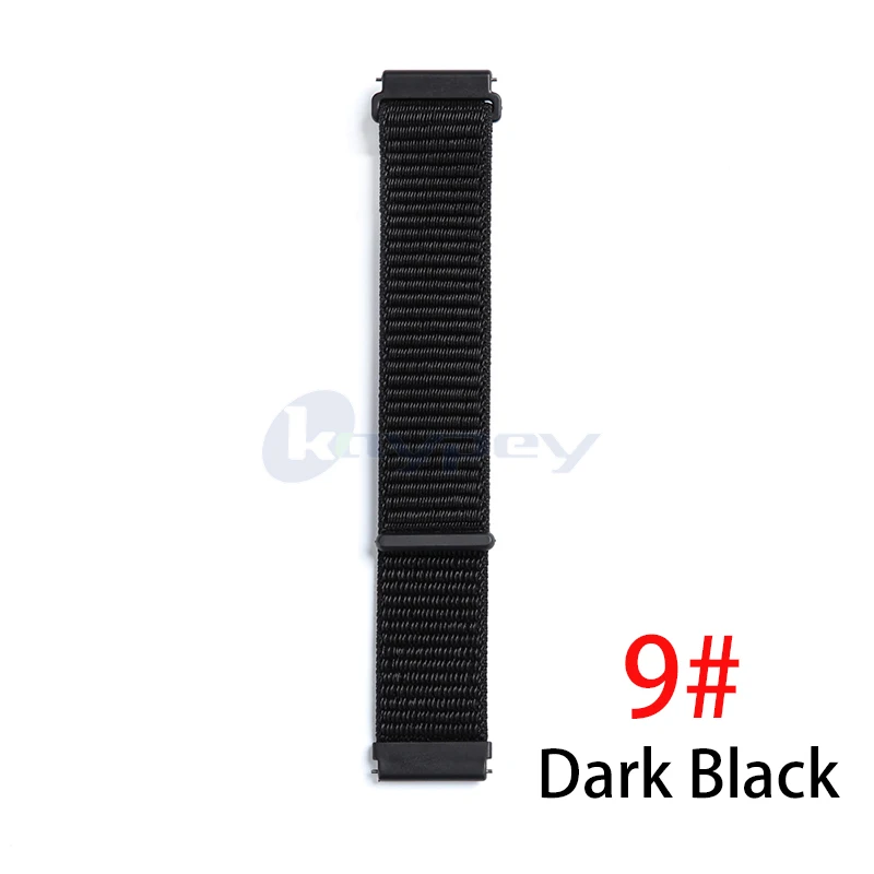 Dark Black Высококачественный нейлоновый тканый ремешок для Xiaomi Huami Amazfit GTR 42 мм 47 мм, Смарт-часы, носимый браслет, ремешок для часов Amazfit - Цвет: Dark Black