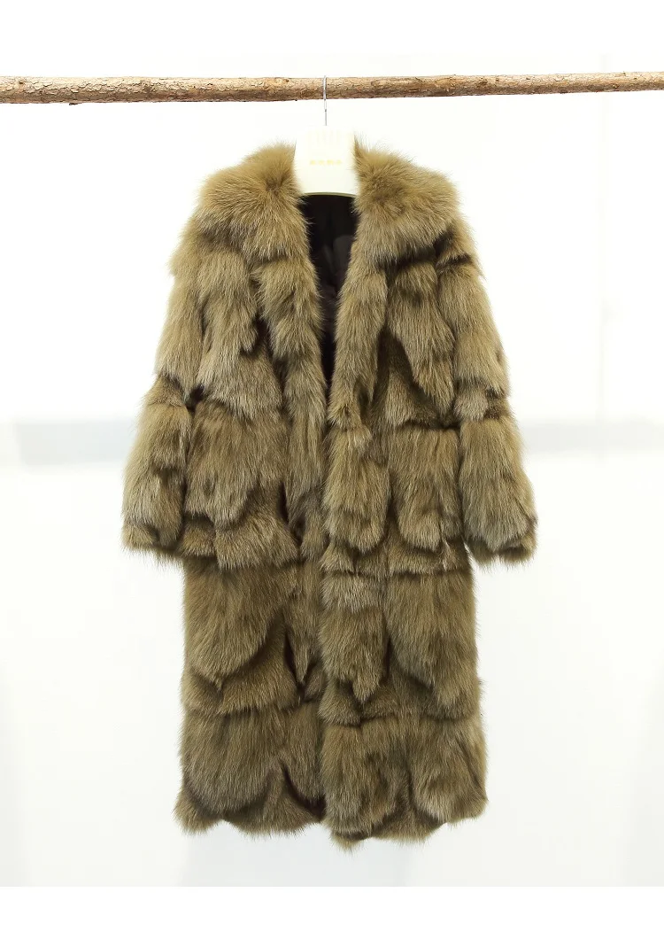 army green long Натуральный Лисий мех Женская куртка пальто женские куртки из натурального меха лисы Куртки-ветровки осенне-зимняя одежда женский натуральный Лисий мех - Цвет: army green long
