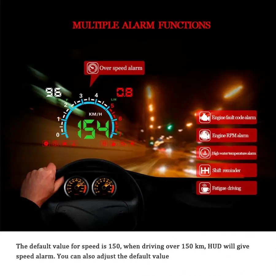 Дисплей E350 HUD Универсальный 5.8in Автомобильный дисплей Спидометр ODB2 лобовое стекло проекция araba aksesuar