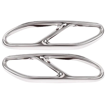 

For Mercedes Benz S Class 2018 Car 304 Stainless Steel Exhaust Tailpipe Cover Trim For Mercedes-Benz S-Class 2018 Accessories
