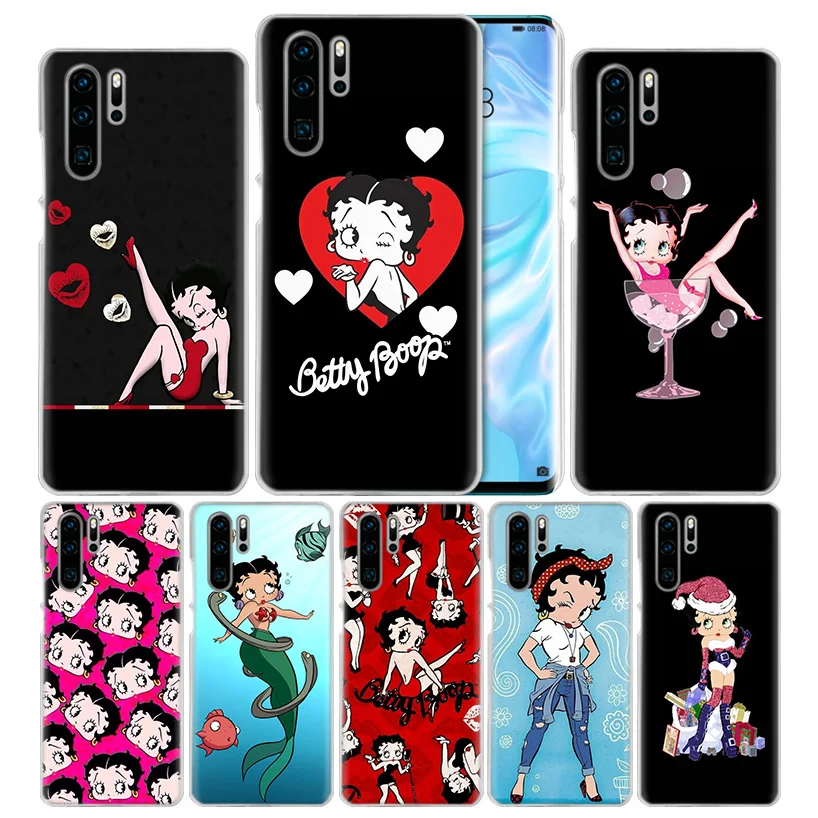 

Hard PC Case Cover For Huawei P30 P20 P10 Mate 30 20 10 Nova 5 5i Pro Lite P Smart Z Plus 2019 Betty Boop cartoon