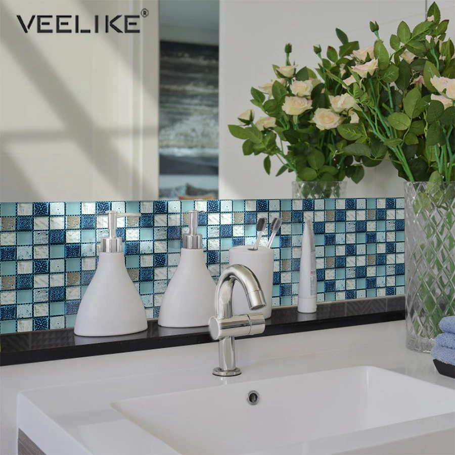 20pcs Set Self Adhesive Pvc Ceramic Tile Stickers Waterproof
