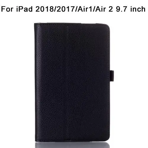 Стенд кожаный чехол для iPad Air 1 4 3 2/iPad Air 1 2 3 /i Pad 9,7/Pro 10,5 раза смарт кожаный чехол из ПУ кожи для iPad1 A1337 A1395 чехол - Цвет: 2018 17 Air12 Black