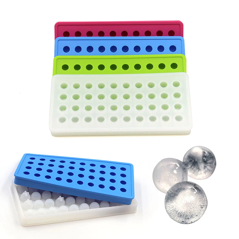Small Round Ball Silicone Ice Grids Mold DIY 24 Holes 40 Holes Milk Yolk  Runny Filling Small Ice Ball Ice Cube Grinder Mould - AliExpress