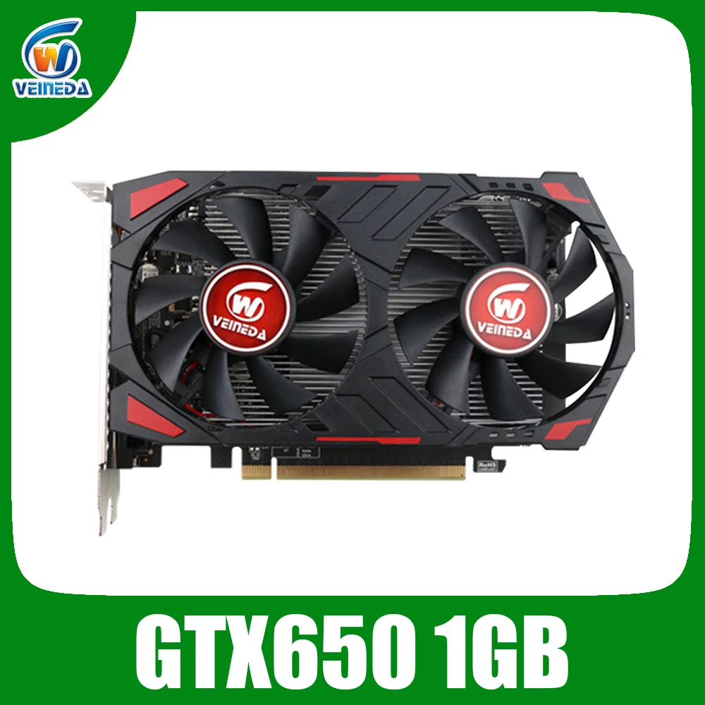 Видеокарта Veineda GTX650 GPU 1G 128Bit gtx graphics vga игровая карта 1059/5000MHz прочнее HD6570 для nVIDIA Gamings