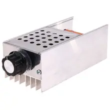 AC 220 В 6000 Вт SCR регулятор напряжения контроллер электронный диммер термостат регулировка скорости пресс-форма с Чехол