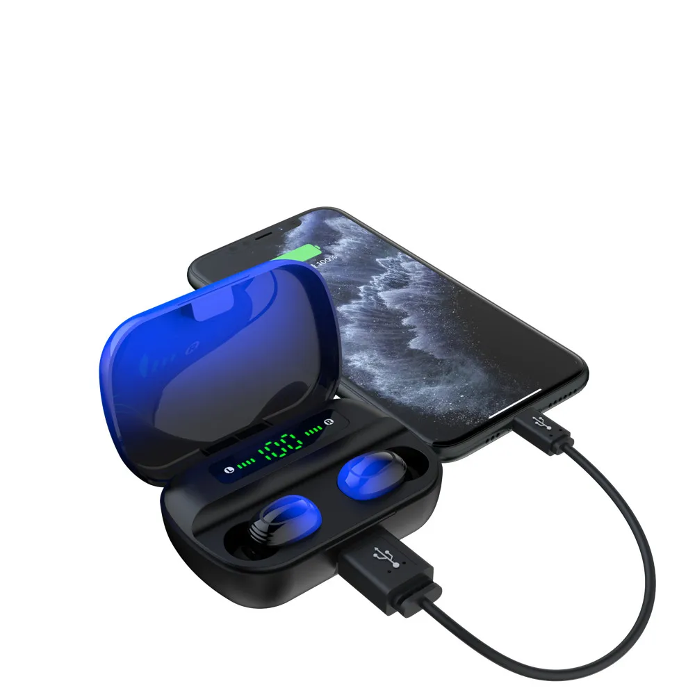 TWS Q61 Беспроводные Bluetooth 5,0 наушники IPX7 водонепроницаемые наушники 3500 мАч зарядный чехол 9D стерео гарнитура светодиодный дисплей Q82 Q32S