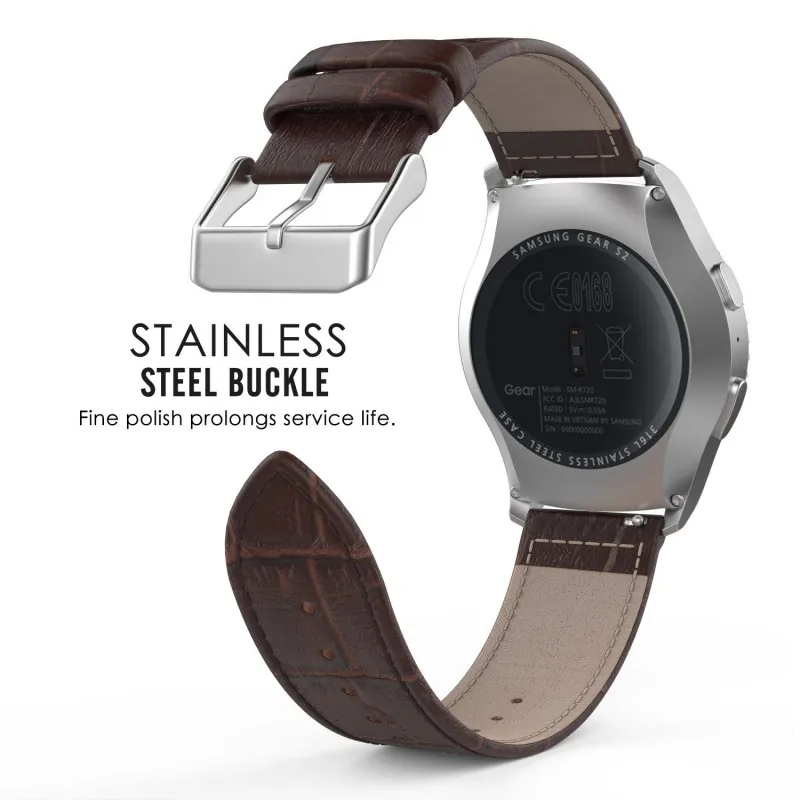 Для samsung Galaxy gear S2 Classic/gear Sport мягкий ремешок из натуральной кожи с узором крокодила 20 мм