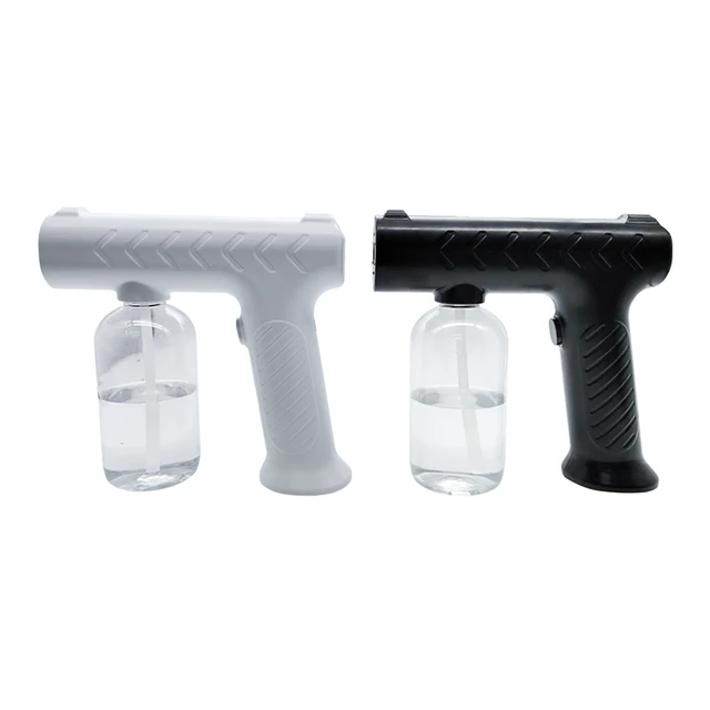 Új 300 Ml -Es Vezeték Nélküli Kék Világos Nano Gőz Atomizáló Ködös Fertőtlenítő Víz Permetezőgép Gőzpermetű Fegyverek Kerti Kiegészítők - Image 6