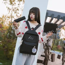 Пересечение границы Горячая напрямую от производителя холщовая школьная сумка женская Piece шт набор с надписями вышивка Backpac