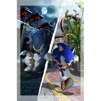 

Nice Anime Sonic the Hedgehog Poster Silk Fabric Wall Art Poster Print Painting Nature Decoration Pictures Modern Home Decor