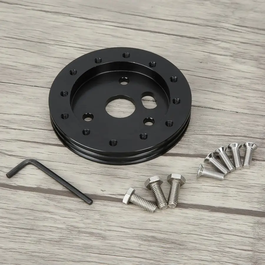 Car Steering Wheel Hub,Steering Wheel Grant 3 Hole 0.5in Hub Spacer Pad for 6 Hole Adapter Universal Silver Car Steering Wheel Hub,Steering Wheel Grant 3 Hole 0.5in Hub Spacer Pad for 6 Hole Adapter Universal Silver