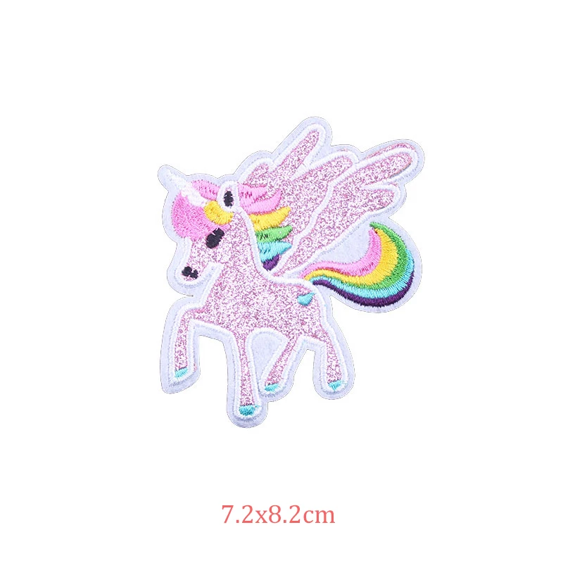 Вышитые значки наклейки одежда единорог мультфильм модный милый для рукоделия