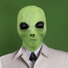 Хэллоуин Латексная Маска НЛО Alien ET Rave Purge область 51 костюм Новинка