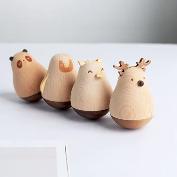 

Natural Wood Ornament Animal Nursery Kids Room Decor Ornament Gifts For Kids Baby Wooden Panda Ornaments Kids Room Decor Nursery
