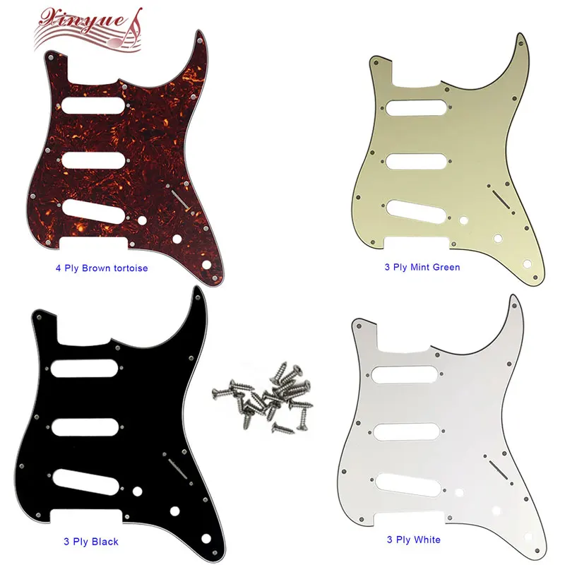 

Pleroo Guitar Parts - For US 72' 11 mounting Screws Hole Standard St SSS strat Guitar pickguard Multiple colors available