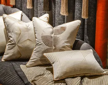 

Vintage elegant geometric pillow/almofadas case,modern design seat back cushion cover 45 50 60,decorative throw pillow case