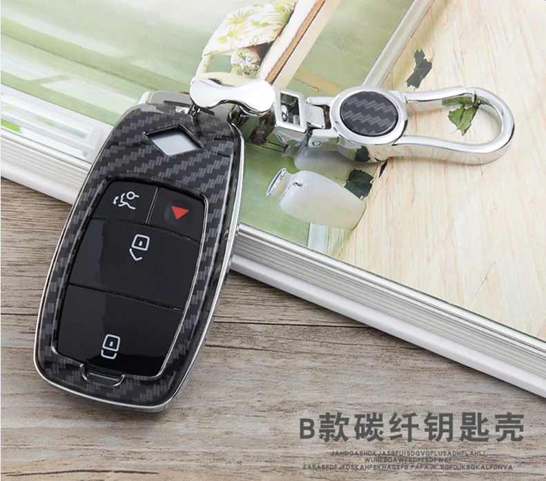 Модный чехол для ключей из углеродного волокна для Mercedes Benz W203 W204 W212 CLK C180 E200 AMG C E S Class CLS CLA