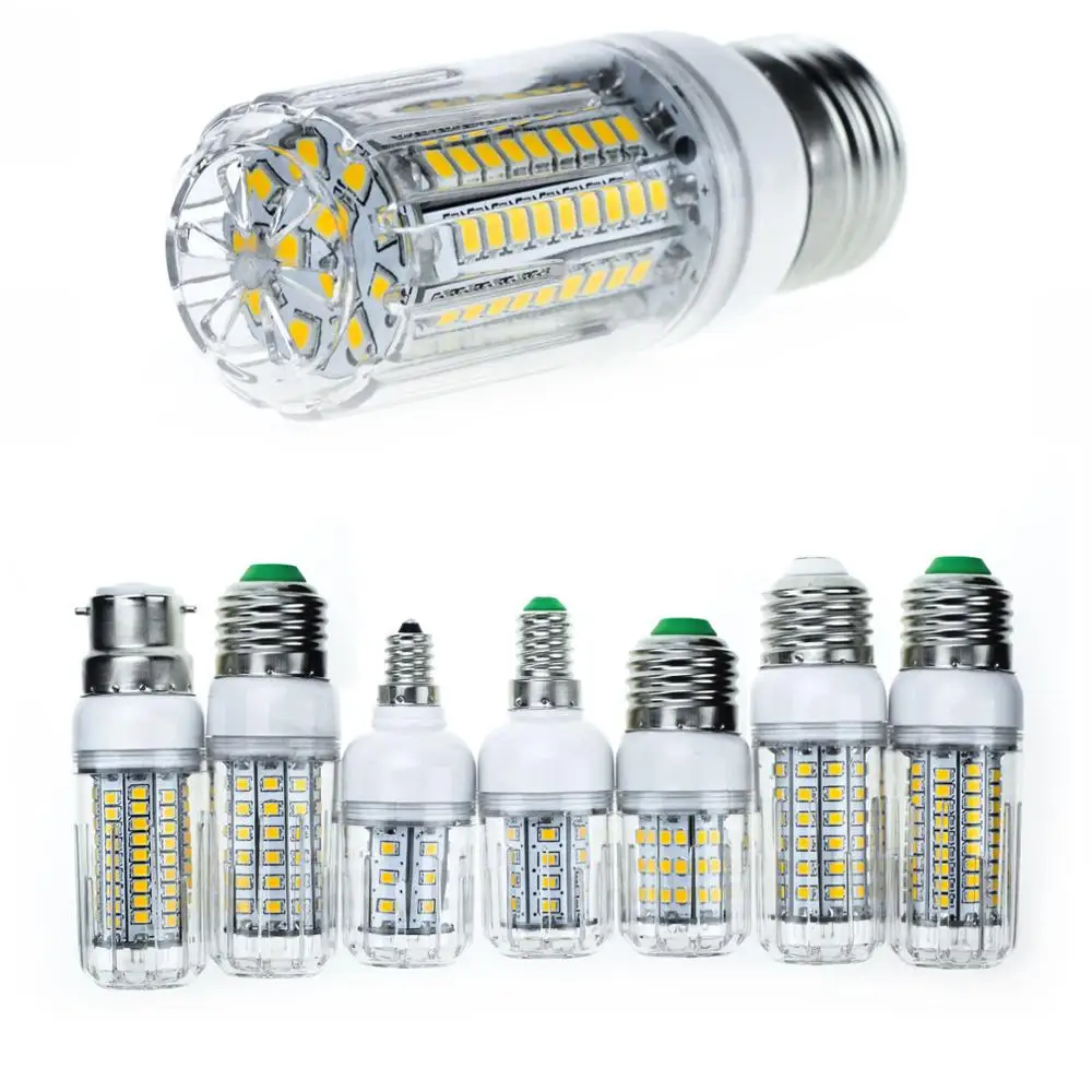Светодиодная лампа кукуруза E12 E14 E26 E27 B22 2835 SMD 110 220 в 5 вт 6 15 равная 20 60 21 30 102