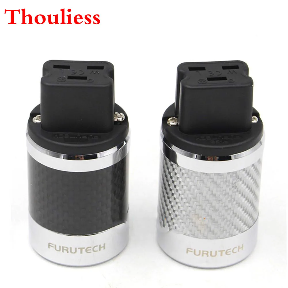 

Thouliess HIFI Carbon Fiber Rhodium Plated 20A IEC Female power Plug Socket Connector AudioPhile Audio Power Cable