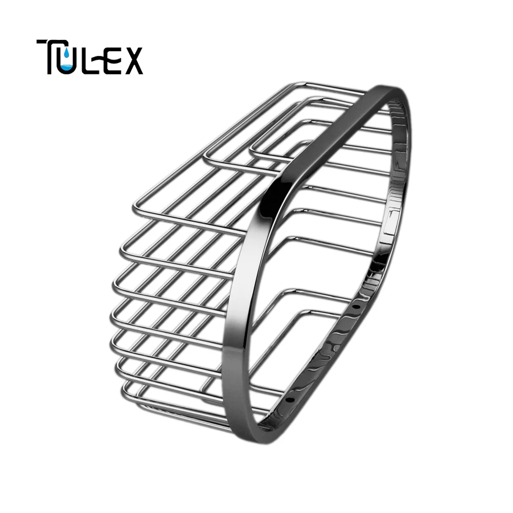 Tulex полки для ванной комнаты корзина для душа современный дизайн Ванна Caddy нержавеющая сталь зеркальная полированная поверхность