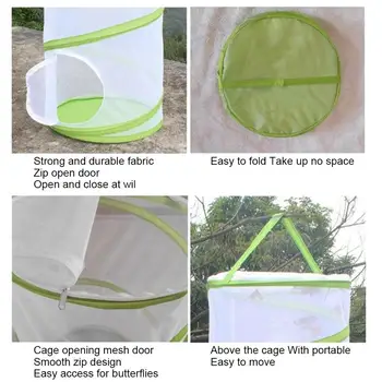 

Kids Extendable Butterfly Green Net Fish Mesh 35*50cm Pop-Up Tool Cage Kids Extendable Fishing Children'S Outdoors