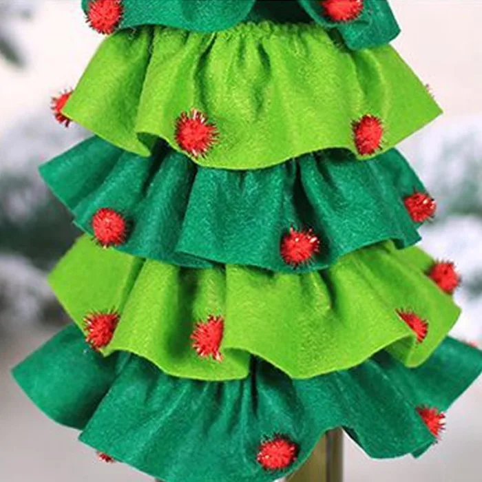 Christmas Wine Bottle Covers Dress Skirt Christmas Dining Table Set Bottle Decoration TB Sale