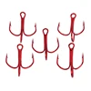 20pc Fishing Hook Treble High Carbon Steel Hooks 2/4/6/8/10# Fishing Tackle Red Color pesca ► Photo 3/6