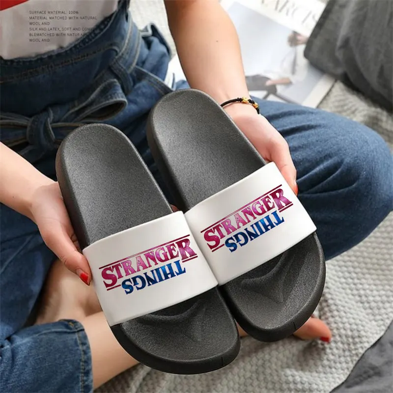 Shoes for Woman New Fashion 2022 women slippers Stranger Things Upside Down Eleven Sandals Open Toe Flip Flops New women shoes 