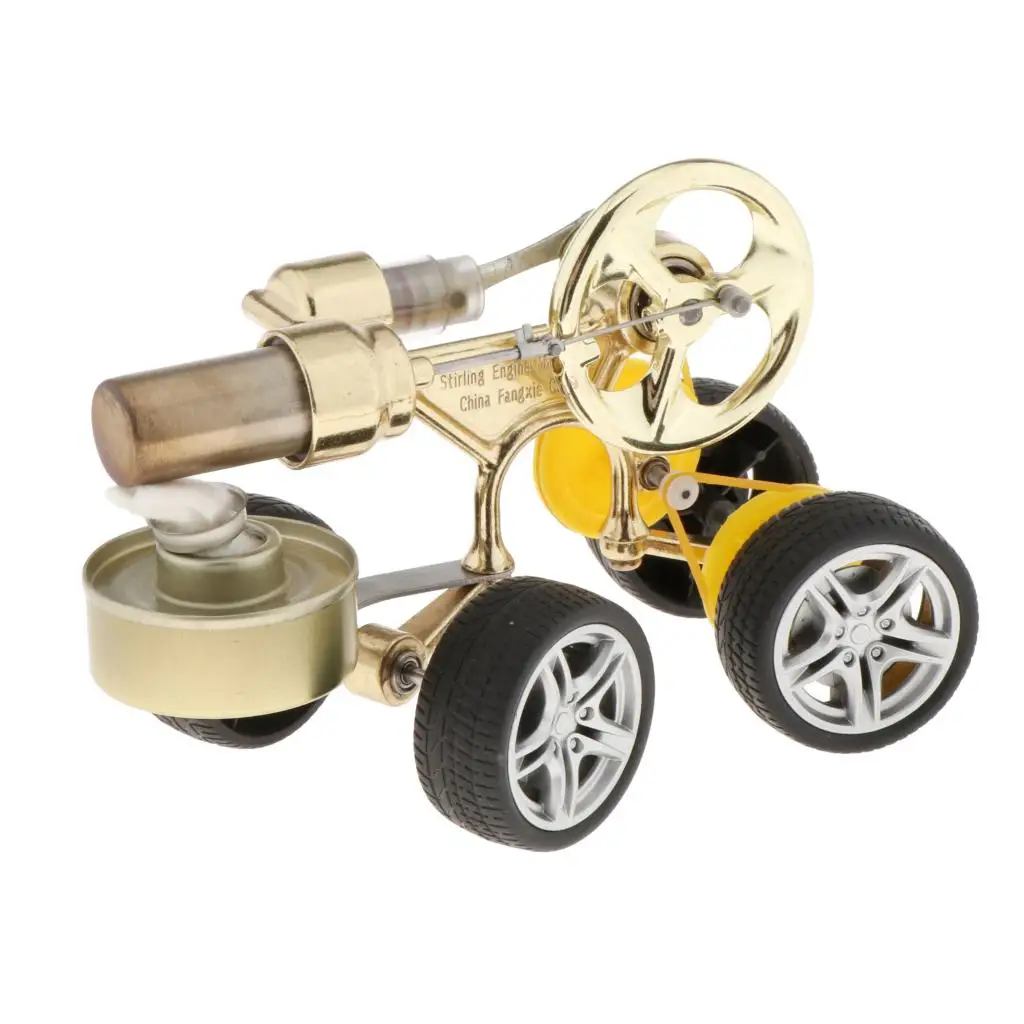 Classic Stirling Car Engine Model Vehicle Kit Making Heat Physics Toy Gifts