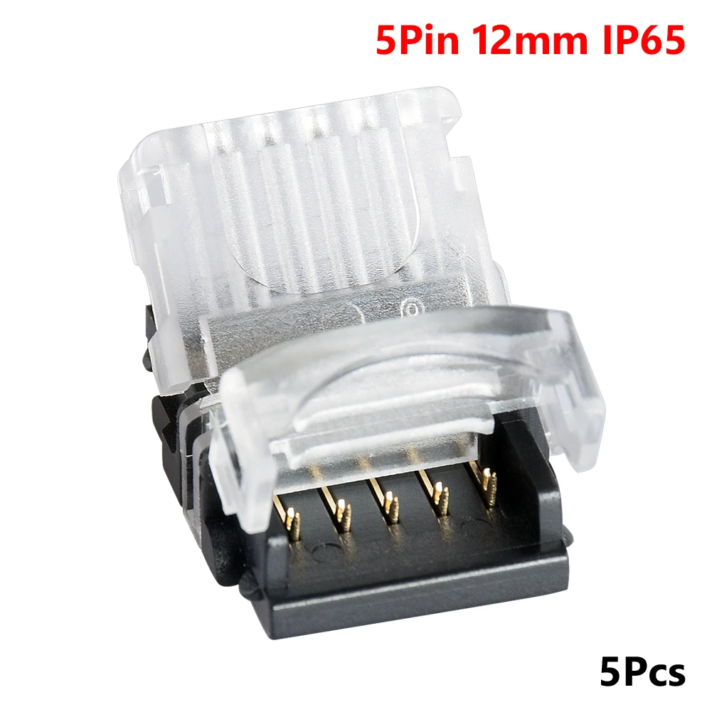 5 шт./лот 2pin 3pin 4pin 5pin светодиодные ленты Разъем для 3528 5050 светодиодные ленты для удлинитель провода быстрое подключение использовать терминалы - Цвет: 5 Pin 12mm For IP65