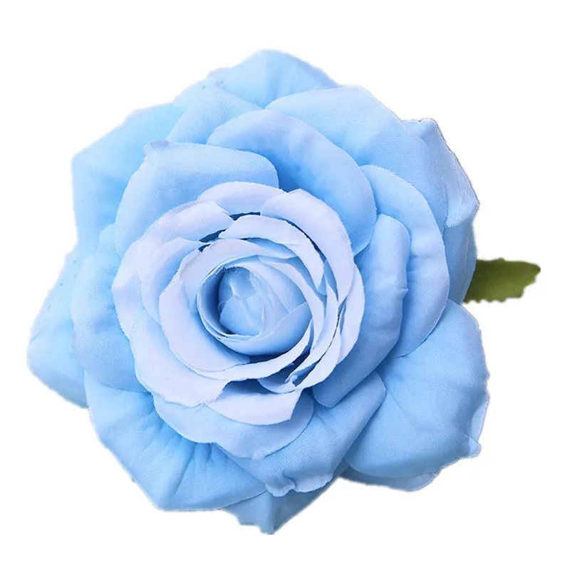 open blue 20 шт./лот 9 см розы свадебные шелковые искусственные цветы расположение декора цветок настенный шар DIY Материал Роза Пион - Цвет: open blue