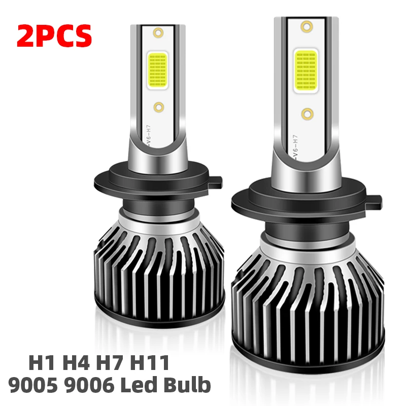 

2PCS H7 H4 Led Bulbs Automobile Lamp H1 H8 H11 H16 HB3 9005 HB4 9006 Turbo Led Headlight 12V 6500K Fog Light One Year Warranty