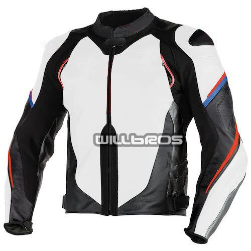

Black White Red Blue Dain Super Speed D3 Leather Jackets Motocross Motorcycle Jacket With Protector