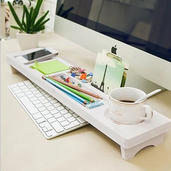 

Multifunction Desktop Computer Keyboard Storage Shelf Wooden Plastic Pen Beads Home Decor Hanger