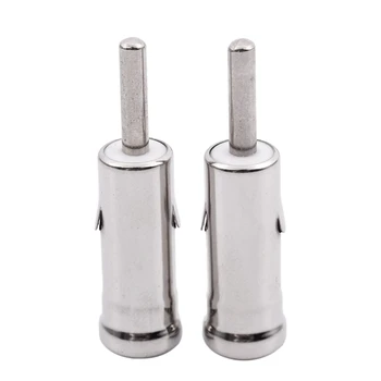 

2 Pieces Silver Tone Male Connector AM / FM Radio Antenna Adapter Connectors