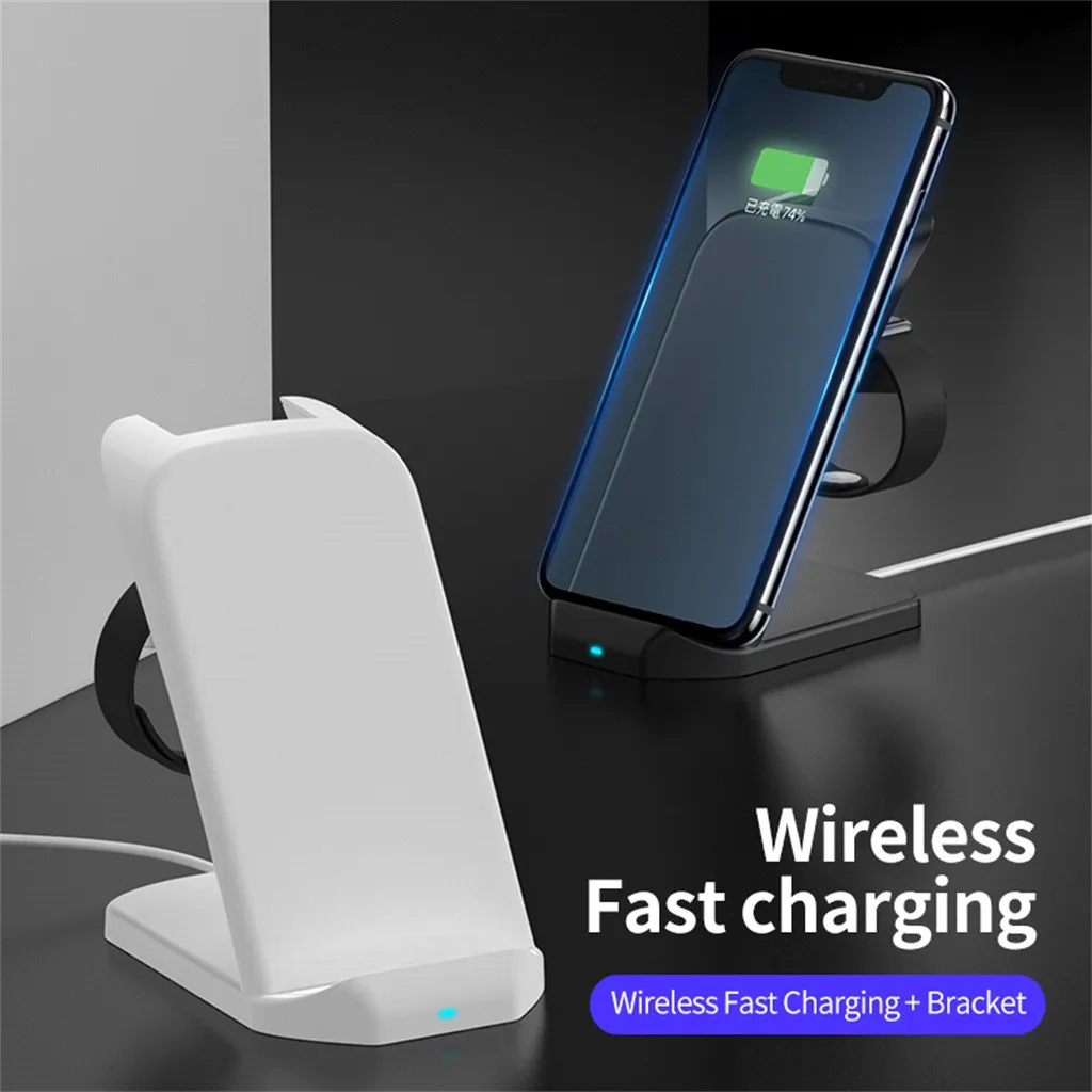 Ouhaobin Беспроводное зарядное устройство для iPhone Быстрое беспроводное 11 Pro Xs Max 2 в 1