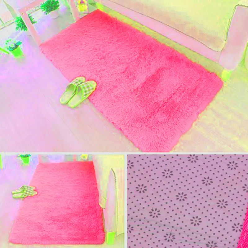 Ковер длинные волосы полиэстер спальня гостиная диван дверь противоскользящие ковры для гостиной мода 40*60 см стул для ванной