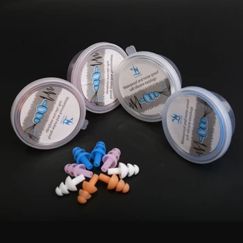 

10pcs=1box Soft Silicone Ear Plugs Protection Earplugs Sound Insulation for Travel Sleeping Waterproof Noise Reduction