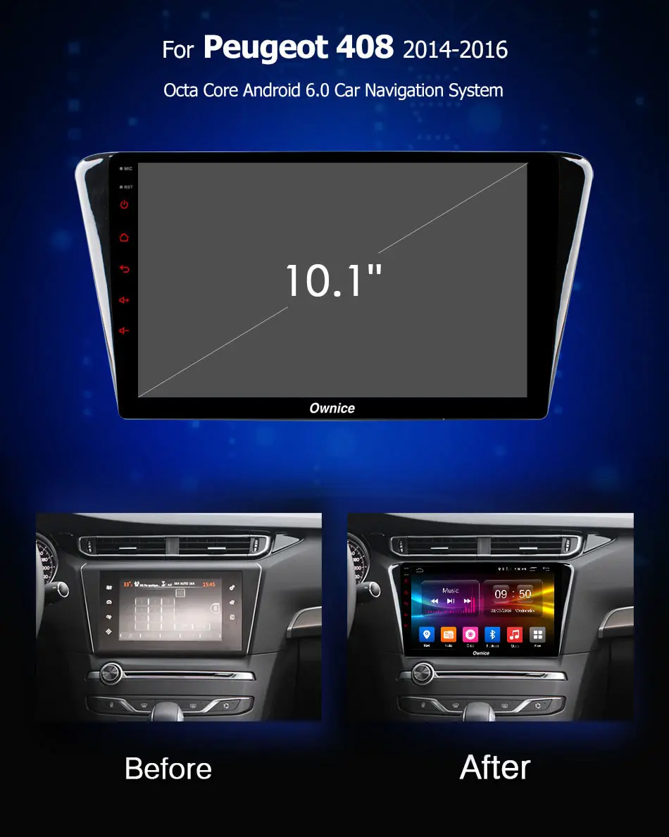 DSP ips 360 панорамная камера Android 9,0 4G+ 64G Автомобильный dvd-плеер gps карта RDS радио Bluetooth wifi для peugeot 408