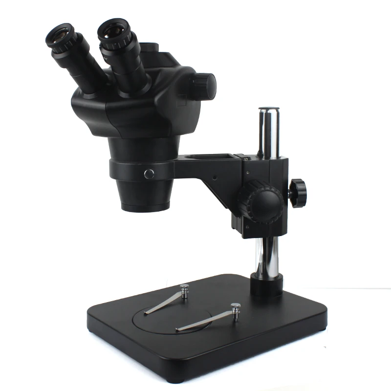 High Quality Simul-Focal Lab Trinocular Stereo Microscope 8X-50X Continuous Confocal Zoom Magnification Black | Инструменты