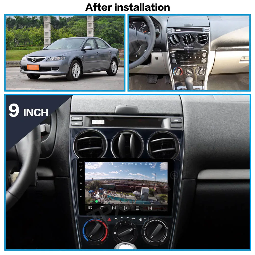 4G+128GB Android 10.0 For Mazda 6 2006-2012 Car Multimedia Player GPS Navigation Head Unit Auto Radio Audio Stereo Tape Recorder